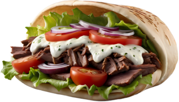 Shawarma on transparent background png