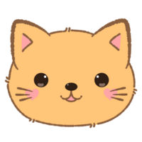 cat head illustration png