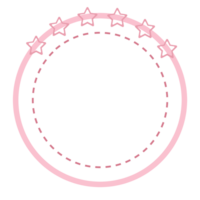 cute circle frame decoration png