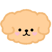 Cute doodle dog headshot illustration png