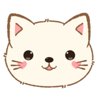 chat tête illustration png