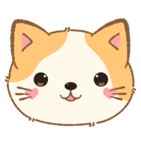 cat head illustration png