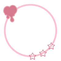 cute circle frame decoration png