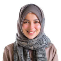 souriant islamique étudiant femme isolé sur transparent Contexte png