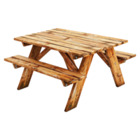 en bois pique-nique table Couper en dehors sur transparent png