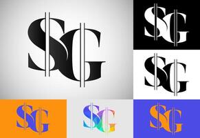 Initial Letter S G Logo Design. Graphic Alphabet Symbol For Corporate Business Identity vector