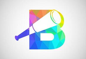 Alphabet B with binocular logo design illustration vector