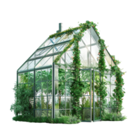 greenhouse with plants on the outside png