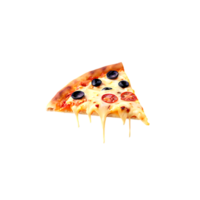 delicioso queso Pizza aislado en un transparente antecedentes png