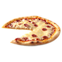 Delicious cheese pizza isolated on a transparent background png