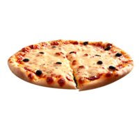 Delicious cheese pizza isolated on a transparent background png
