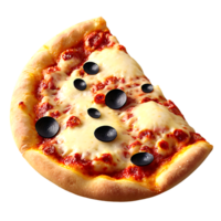 Delicious cheese pizza isolated on a transparent background png