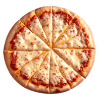 Delicious cheese pizza isolated on a transparent background png