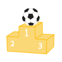 podio para ganador fútbol ilustración png
