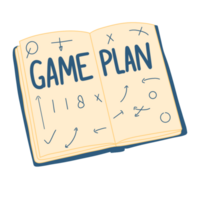 Game plan book illustration png