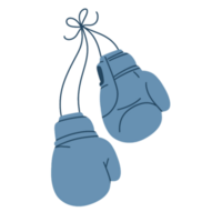 Hanging boxing gloves illustration png