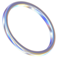 Ring 3d abstrakt Formen Illustration mit Chrom Auswirkungen png