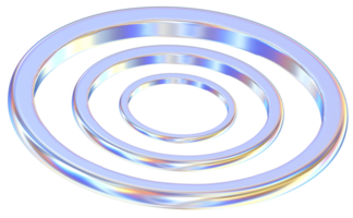 ringen 3d abstract vormen illustratie met chroom Effecten png