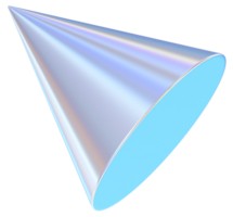 cone 3d abstrato formas ilustração com cromada efeitos png