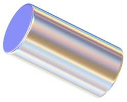 cilindro 3d resumen formas ilustración con cromo efectos png