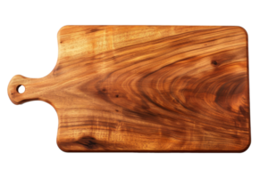 Elegant handcrafted wooden cutting board on transparent background png