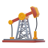 pétrole forage machine 3d icône png