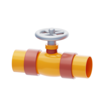 Pipe Valve 3D Icon. Pipeline 3D Icon png