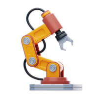 Roboter Arm 3d Symbol. industriell Arm 3d Symbol png