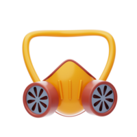 gas máscara 3d icono. químico máscara 3d icono png