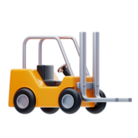 Forklift 3D Icon. Warehouse Vehicle 3D Icon png