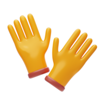 Safety Gloves 3D Icon. Gloves 3D Icon png