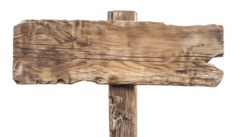 old wooden sign on isolated background png