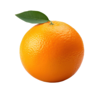 Fresh Orange with Leaf, Vibrant and Ripe Orange Fruit. Isolated on Background png