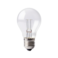 Close Up Of Light Bulb with Metal Base. Isolated on Background png