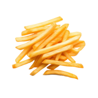 Pile Hot and Tasty French Fries. Heap of French Fries Potato. Isolated on Background png