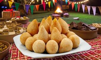 brasileño bocadillo coxinha foto