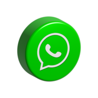 WhatsApp 3d icône logo transparent Contexte png