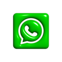 WhatsApp 3D icon logo transparent background png