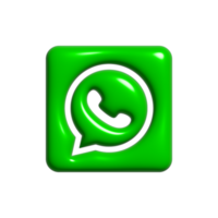 WhatsApp 3d Symbol Logo transparent Hintergrund png