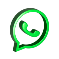 WhatsApp 3D icon logo transparent background png