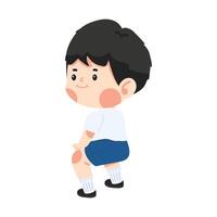 Boy student Twerk dance cartoon vector