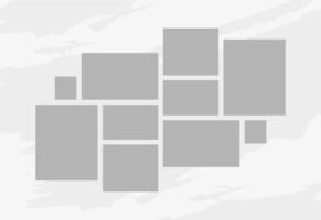 Pictures or photos frame collage. comics page grid layout abstract photo frames and digital photo wall template vector