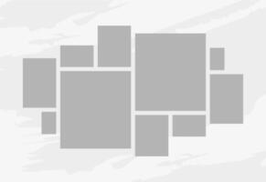 Pictures or photos frame collage. comics page grid layout abstract photo frames and digital photo wall template vector