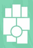 Pictures or photos frame collage. comics page grid layout abstract photo frames and digital photo wall template vector