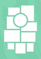 Pictures or photos frame collage. comics page grid layout abstract photo frames and digital photo wall template vector