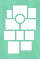 Pictures or photos frame collage. comics page grid layout abstract photo frames and digital photo wall template vector