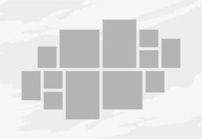 Pictures or photos frame collage. comics page grid layout abstract photo frames and digital photo wall template vector