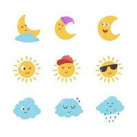 Cute weather hand drawn illustration vector