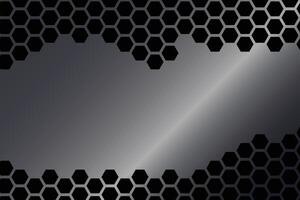 Realistic metal honeycomb grill background design. Steal background metallic. vector
