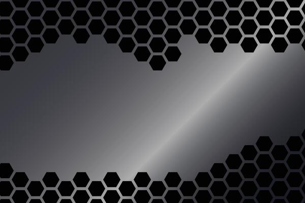 Realistic metal honeycomb grill background design. Steal background metallic.